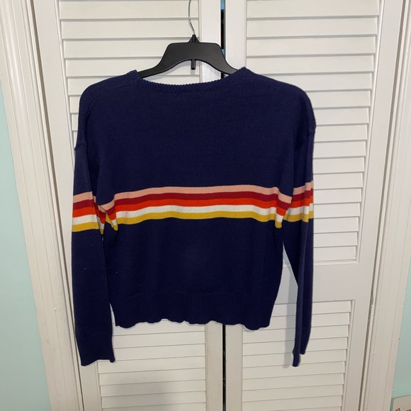 Cool Attitude Navy Striped Sweater - Picture 2 of 3